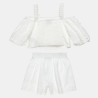 Set with cutwork embroidery and headband (6-16 years)