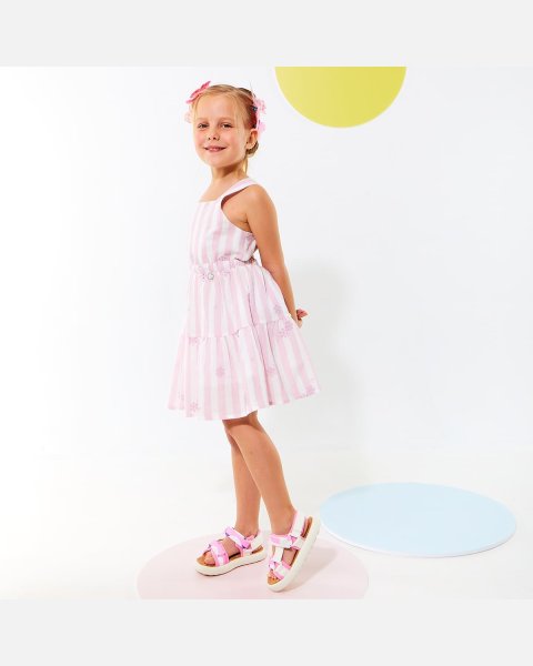 Dress with embroidery and open back (12 months-5 years)