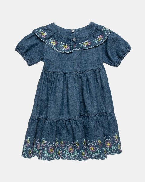 Denim dress with embroidery (12 months-5 years)