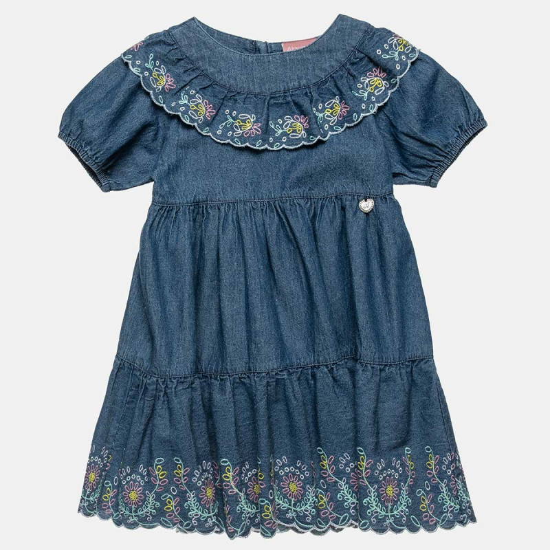 Denim dress with embroidery (12 months-5 years)