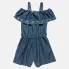 Denim playsuit with embroidery (6-14 years)