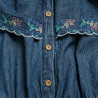 Denim playsuit with embroidery (6-14 years)