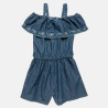 Denim playsuit with embroidery (18 months-5 years)
