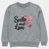 Long sleeve top cotton fleece blend with sequins (6-16 years)