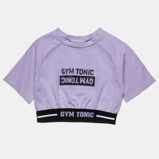 Crop top Gym Tonic with embossed letters (6-16 years)