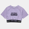 Crop top Gym Tonic with embossed letters (6-16 years)