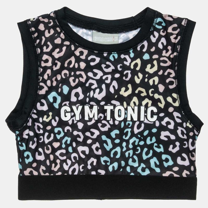 Crop top Gym Tonic with embossed print (6-16 years)