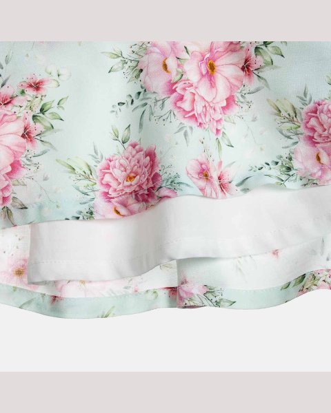 Dress with a combination of fabrics (12 months-5 years)