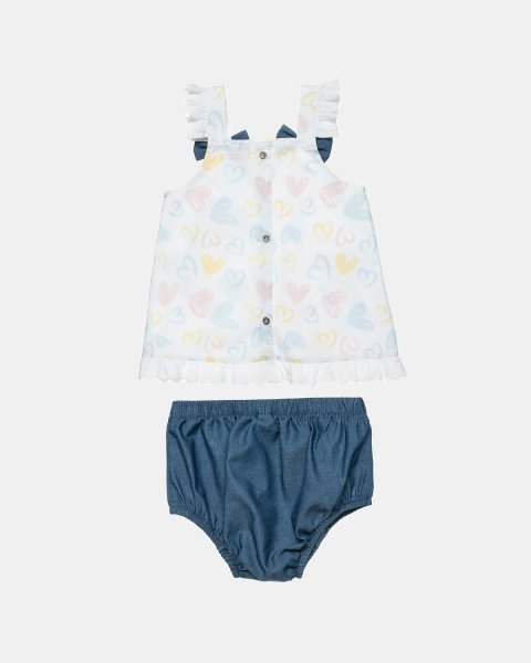 Set top witn embroidery with underwear (3-18 months)