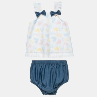 Set top witn embroidery with underwear (3-18 months)