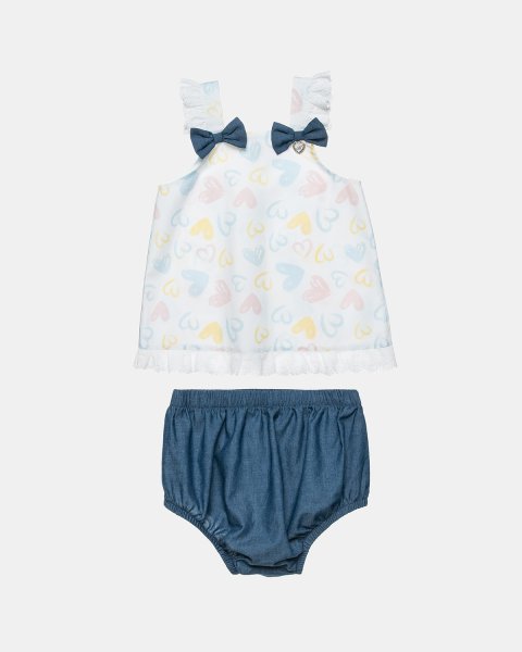 Set top witn embroidery with underwear (3-18 months)