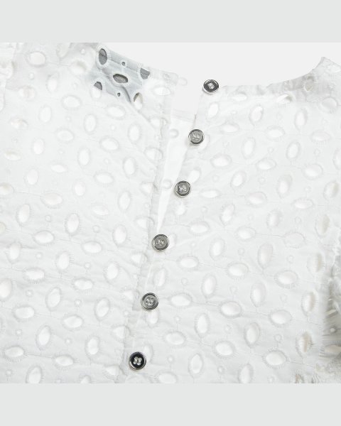 Crop top with cutwork embroidery (6-14 years)