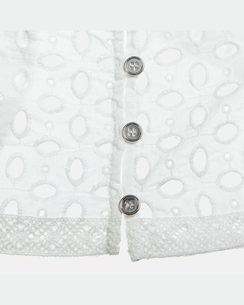Crop top with cutwork embroidery (6-14 years)