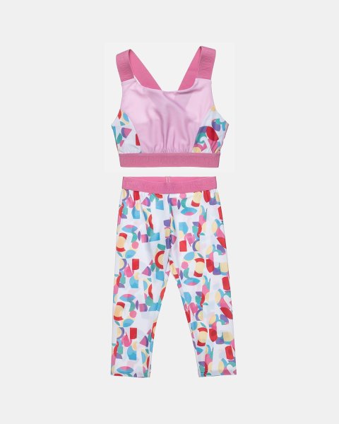 Σετ Gym Tonic με crop top χιαστή πλάτη (6-14 ετών)