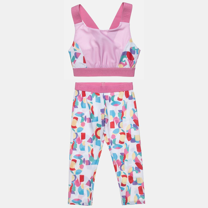 Set Gym Tonic crop top with cross back (6-14 years)