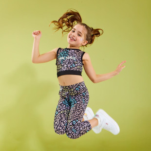 Crop top Gym Tonic with embossed print (6-16 years)