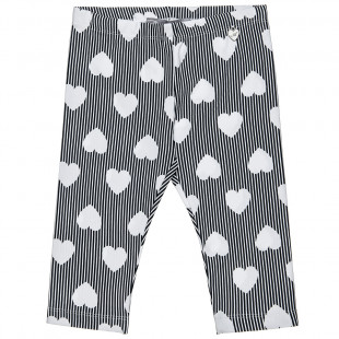 Leggings stripped with all over hearts (2-5 years)