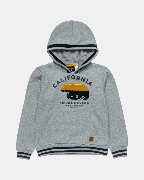 Long sleeve top cotton fleece blend with patch (6-16 years)