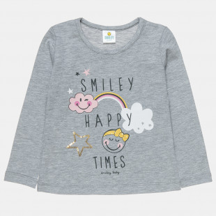 Long sleeve top SmileyBaby® with print (12 months-3 years)