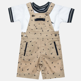 Dungaree with pique t-shirt (3-18 months)