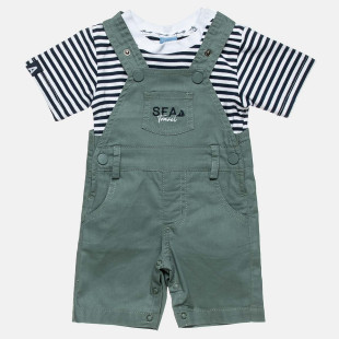 Dungaree with navy t-shirt (3-18 months)