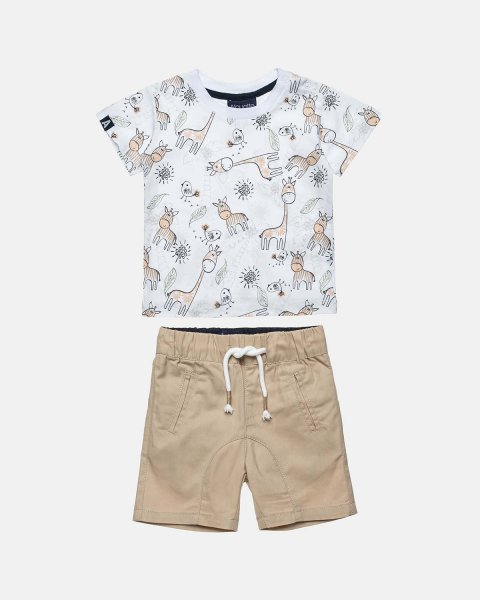 Set t-shirt with animals print (6-18 months)