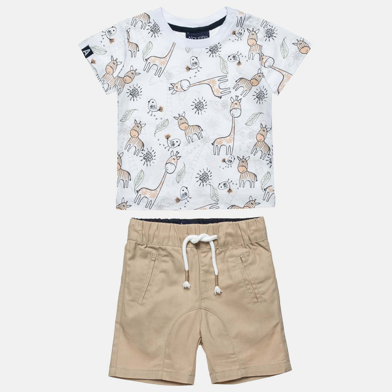 Set t-shirt with animals print (6-18 months)