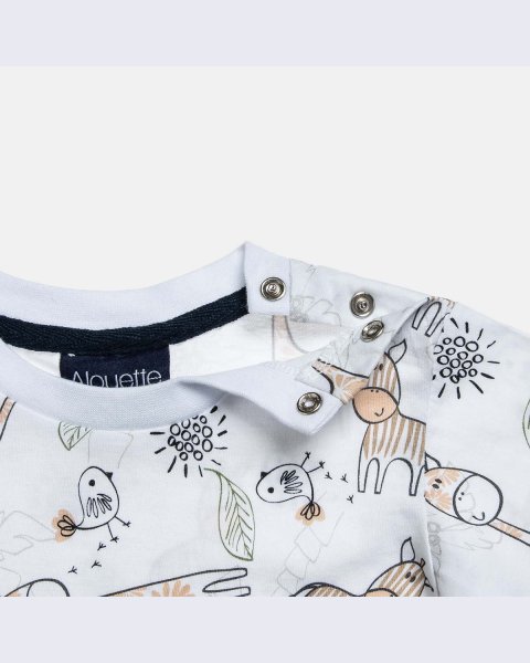 Set t-shirt with animals print (6-18 months)