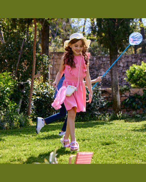 Dress with ruffles and strass (6-16 years)