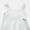 Φόρεμα με διάτρητα κεντήματα και βολάν (6-16 ετών)