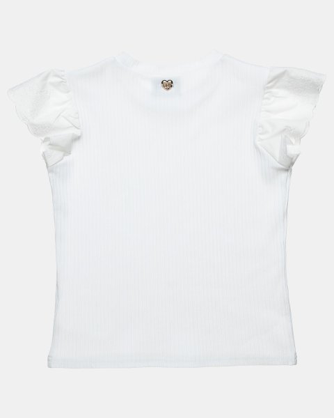 Top with rib texture and embroidery (6-16 years)