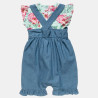 Denim dungaree with floral top (3-18 months)