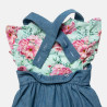 Denim dungaree with floral top (3-18 months)