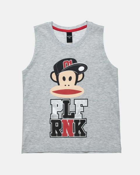 Sleeveless top Paul Frank with embossed and metallic letters (6-16 years)