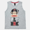 Sleeveless top Paul Frank with embossed and metallic letters (6-16 years)