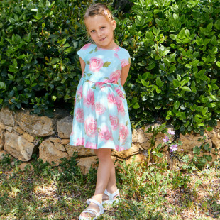Dress with floral pattern (12 months-5 years)