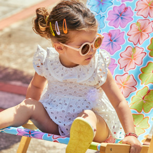 Dress with with cutwork embroidery and ruffles (6 months-2 years)