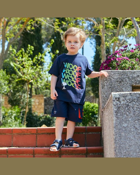 T-Shirt Snoopy with embossed print (12 months-5 years)
