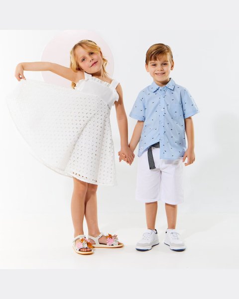 Dress with cutwork embroidery (12 months-5 years)