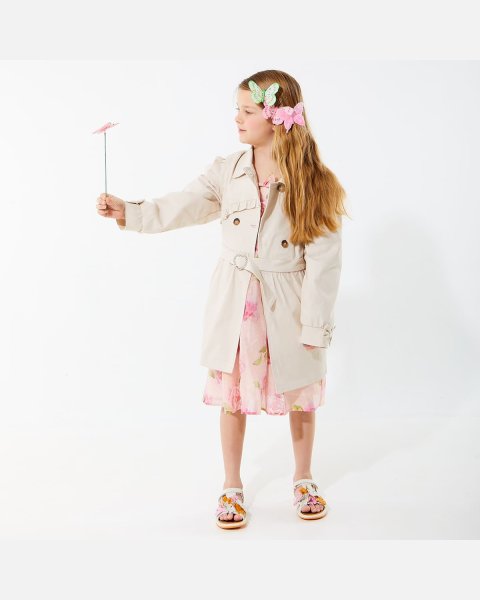 Trench coat with detachable belt (6-16 years)