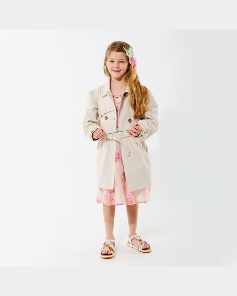 Trench coat with detachable belt (6-16 years)
