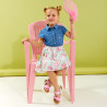Dress with a combination of fabrics (12 months-5 years)