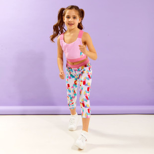 Set Gym Tonic crop top with cross back (6-14 years)