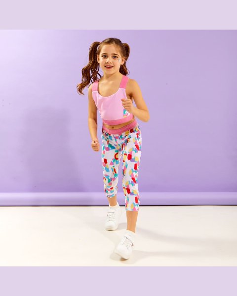 Σετ Gym Tonic με crop top χιαστή πλάτη (6-14 ετών)