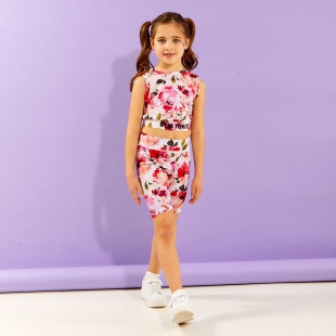 Set Gym Tonic with floral pattern (6-16 years)