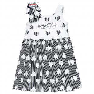 Dress with all over motive hearts and bow (9 months-5 years)