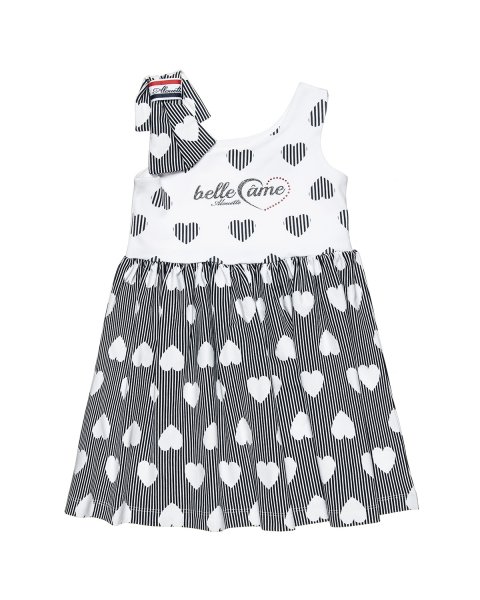 Dress with all over motive hearts and bow (9 months-5 years)