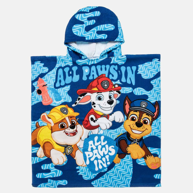 Poncho beach towel Paw Patrol 60x120cm