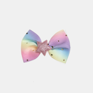 Hair clip bow with glitter