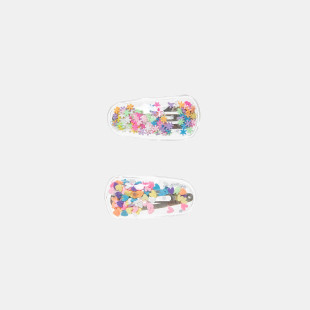 Hair clip transparent with confetti